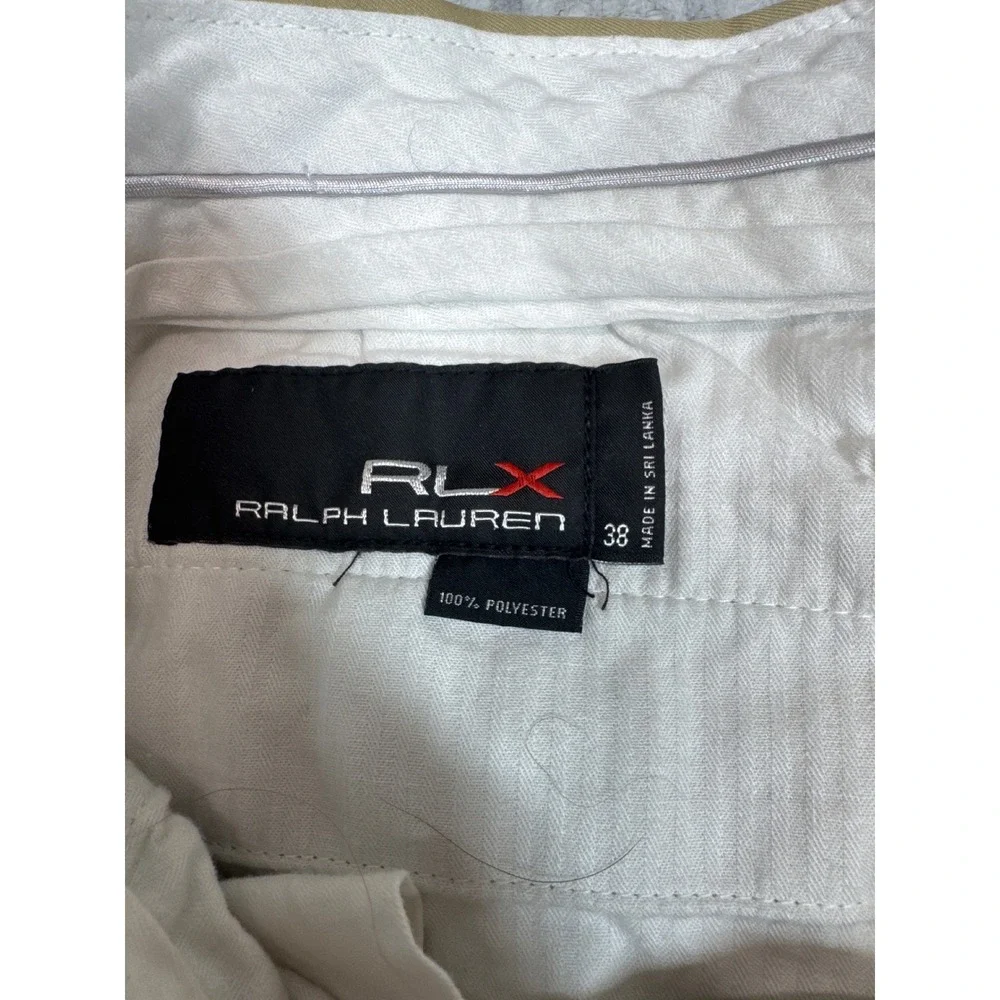 RLX Ralph Lauren‎ Mens Tan Khaki Golf Shorts Size 38 Performance Polyester Solid